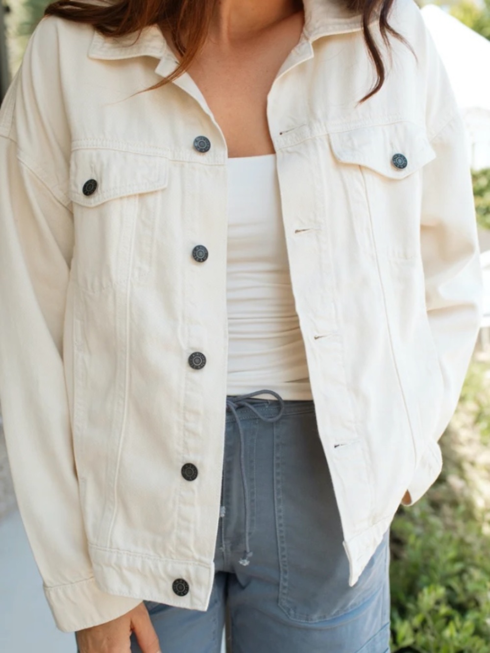 Carly Jean LA Hunter jacket Sea Salt